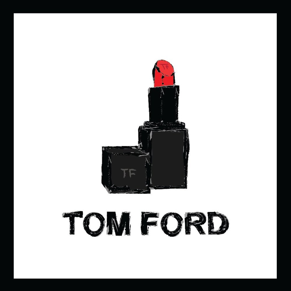 Red for the Win original fashion art 12x12 Tom Ford